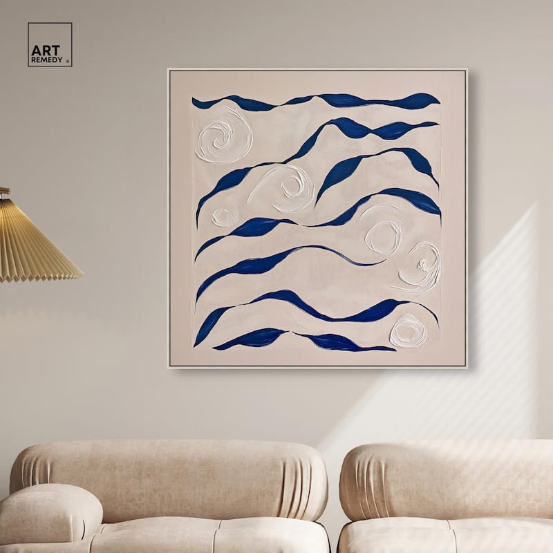 Acrylic Waves Canvas by Art Remedy
