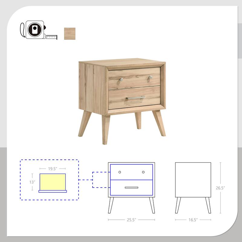 Fremont & Park Hackberry 2-Drawers Nightstand