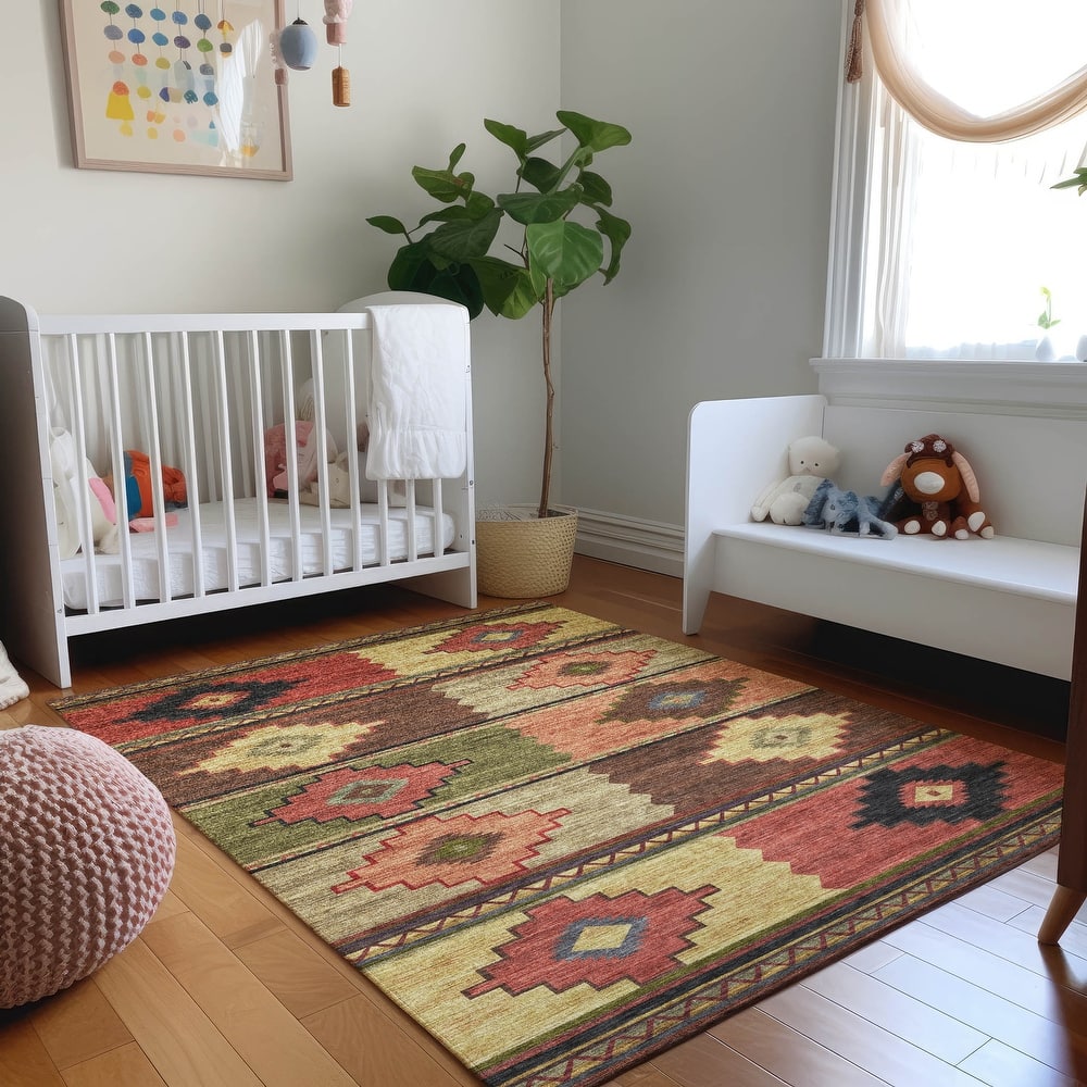 Premium Washable Super Soft Boho Tribal Mayfield Rug