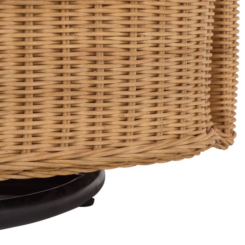 SAFAVIEH Couture Leanna Rattan Swivel Chair - 31"W x 30"D x 29"H