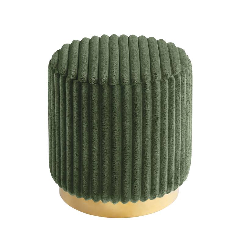 Furniture of America Jorvien Modern 17-inch Upholstered Ottoman with Plinth Base