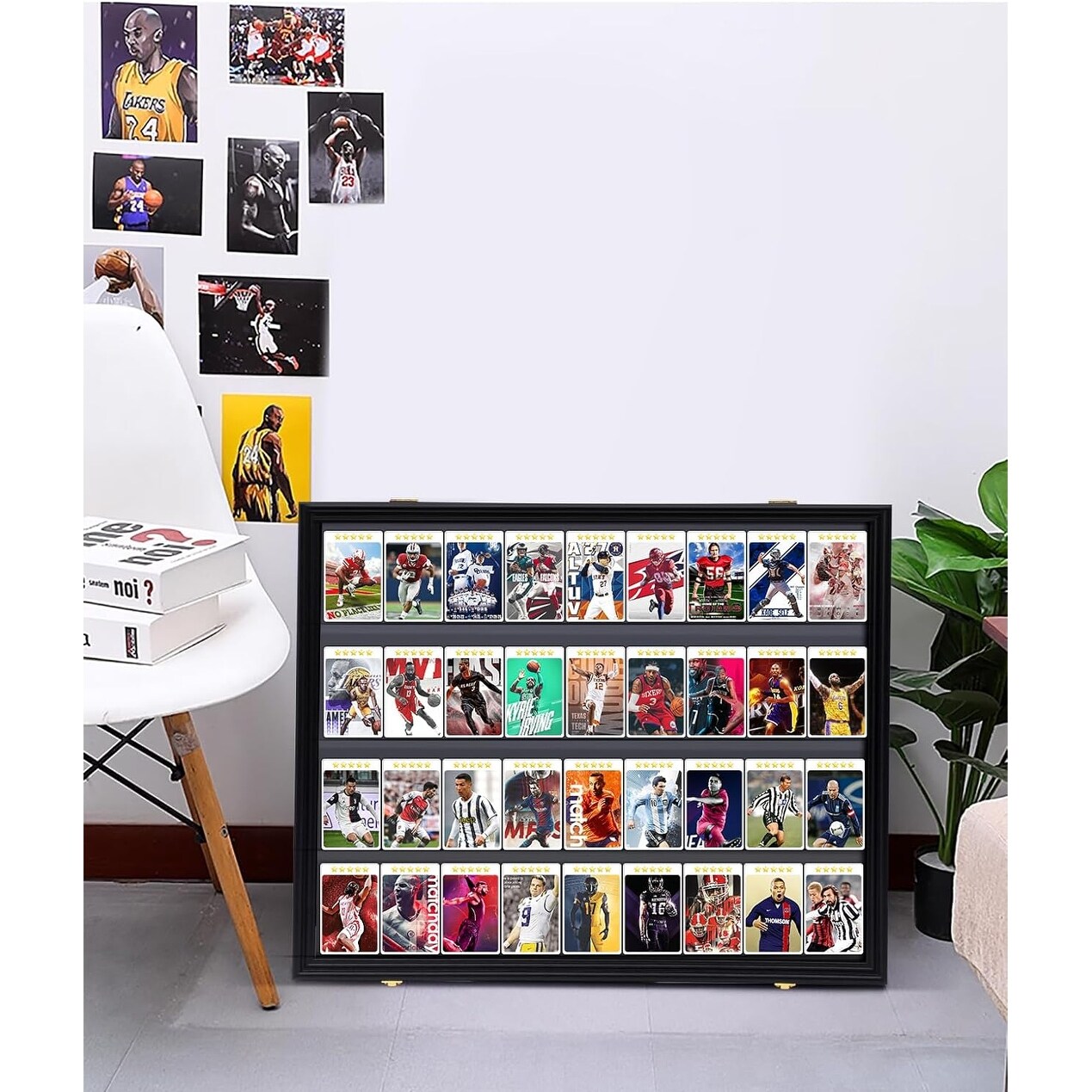 display cases for baseball cards Card Display Cabinet in Walnut or Black Lacquered Oak main image 1