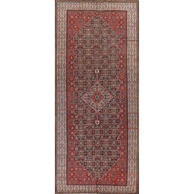 Pre-1900 Antique Malayer Persian Wool Runner Rug Hand-knotted Carpet - 6'10" x 16'9"