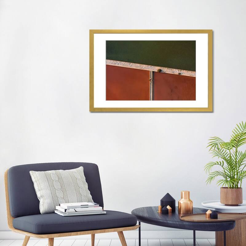 iCanvas "Abstract Minimal And Texture Rich Red And Green Salt Farm From Above" by Michael Schauer PFA