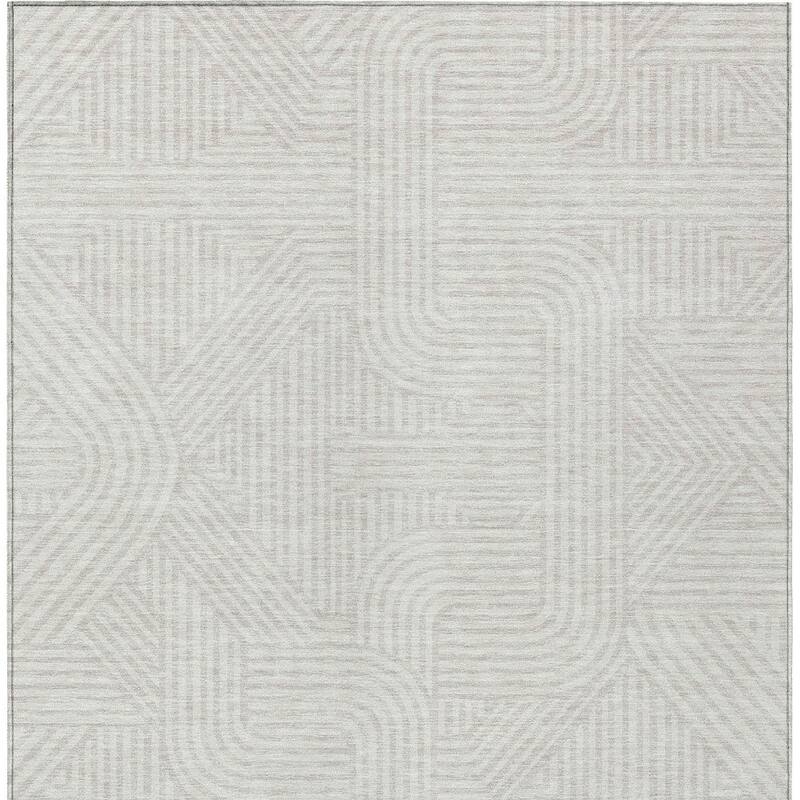HomeRoots Abstract Transitional Rectangle Outdoor Rug