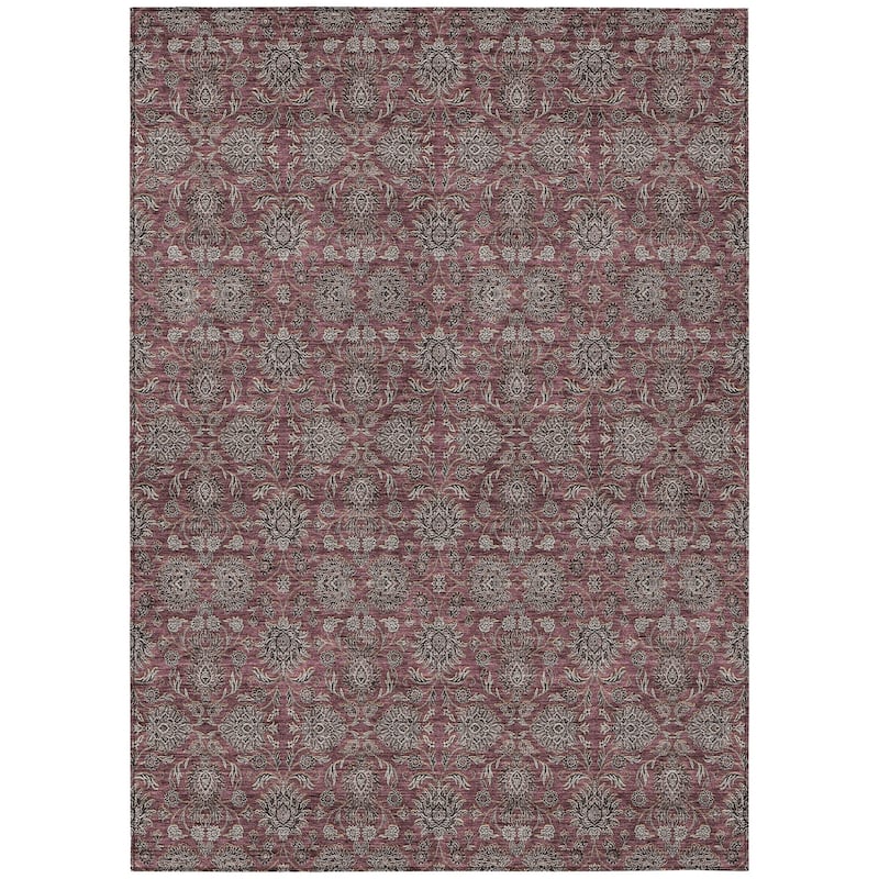 HomeRoots Floral Transitional Rectangle Outdoor Rug