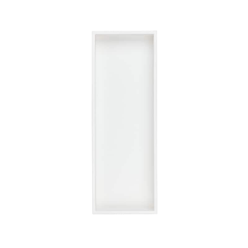24"x9" Stainless Steel 18 Gauge White Cream Rectangular Recessed Shower Niche