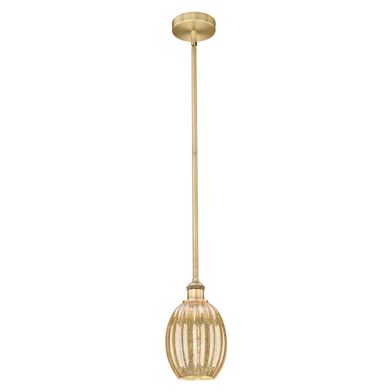 Innovations Lighting Endless Possibilities Edison - Preston - 1 Light 6" Bulb Shade Stem Hung Mini Pendant - Mercury/Brushed Brass