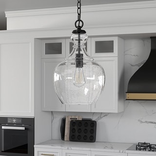 Verona 11" Wide Pendant with Glass Shade - 11" Wide