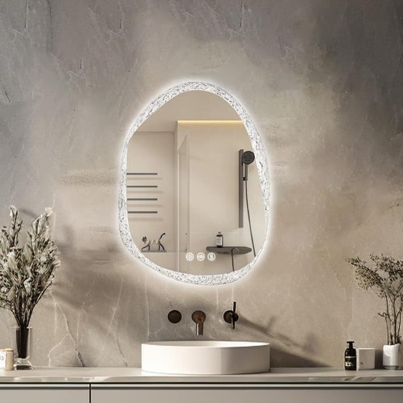 28 x 35 Inch LED Bathroom Vanity Mirror with Lights for Wall, Anti Fog Mirror for Bathroom, 3 Colors and Dimmable Light