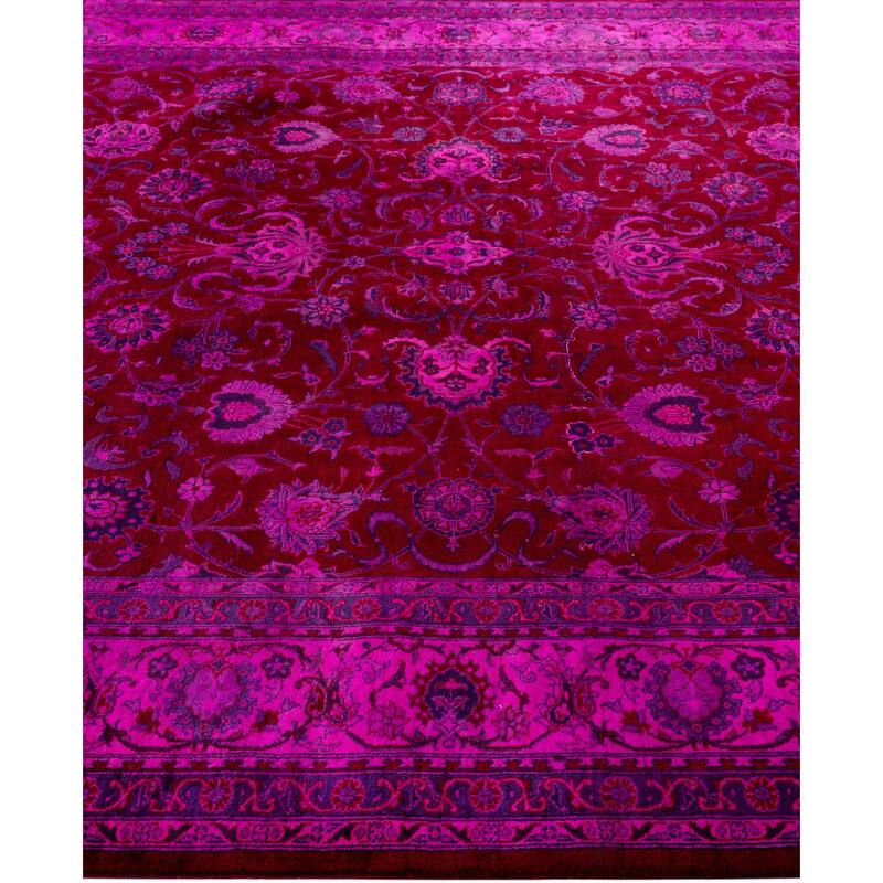 Overdyed One-of-a-Kind Hand-Knotted Area Rug - Pink - 6' 2" x 9' 1"