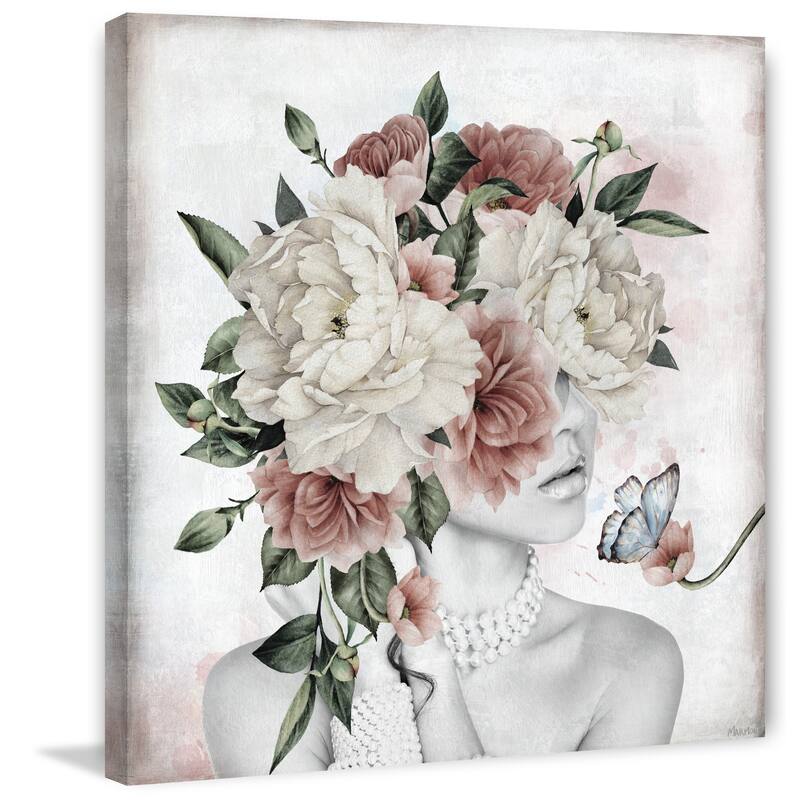 'Pretty Angela' Painting Print on Wrapped Canvas