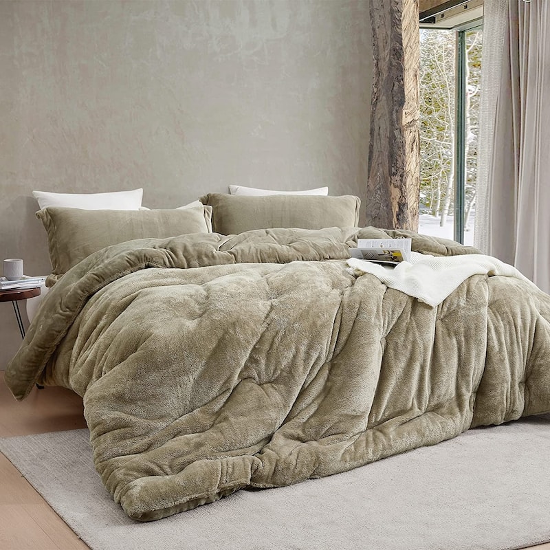 Bae, She Thick® - Coma Inducer® Oversized Comforter Set - Silver Sage - Queen
