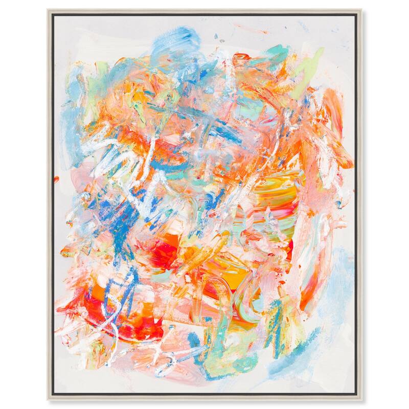 Swirling Hues I Canvas by Art Remedy - Silver - 20" x 24"