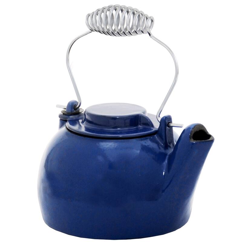 Minuteman International Enameled Humidifying Kettle, 9.25 Inch Tall, Blue
