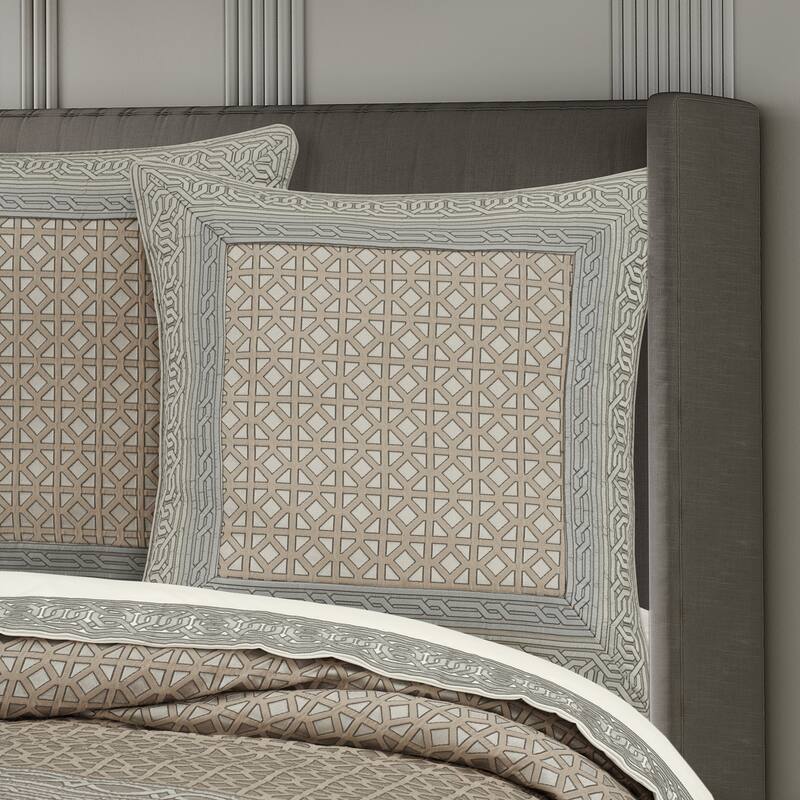 J. Queen New York Alaro Euro Sham - Spa - Euro Square