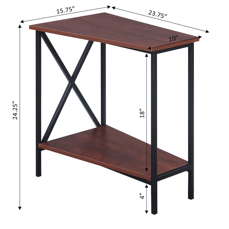 Convenience Concepts Tucson Wedge End Table with Shelf