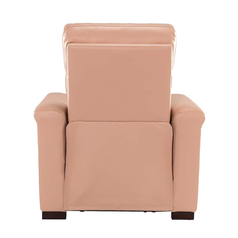 Alicia 34.65" Wide Contemporary Classic Genuine Leather Power Recliner With USB Port, Set of 2