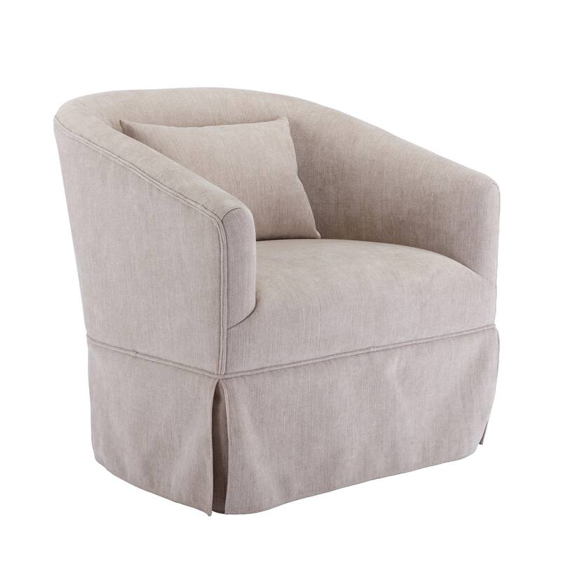 360degree Swivel Accent Armchair Linen Blend Beige Bed Bath & Beyond