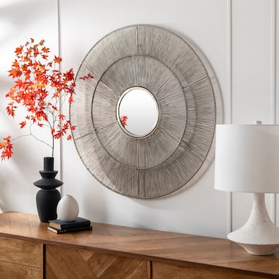 Noor Modern Sunburst Mirror - 36"H x 36"W x 1.5"D