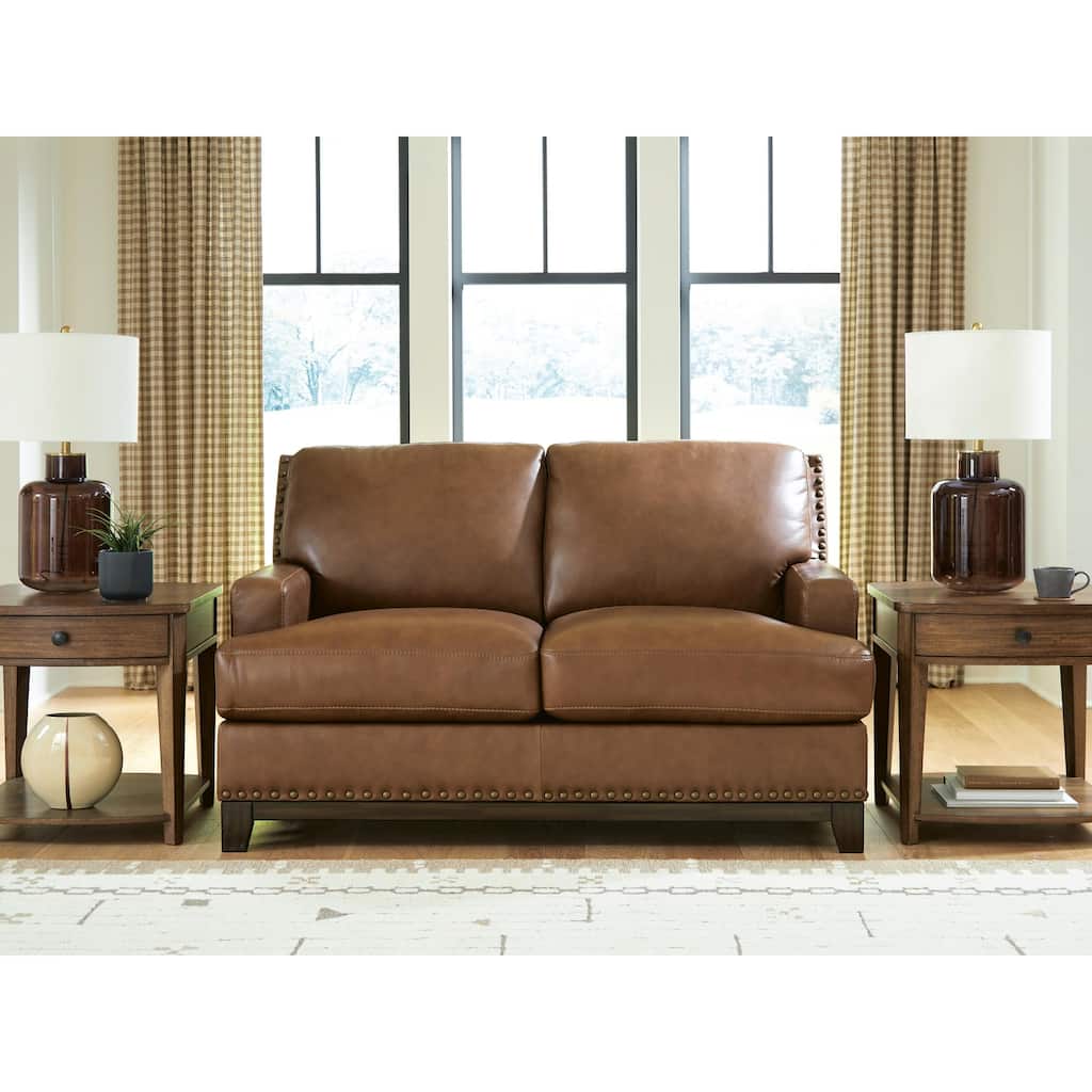 Signature Design by Ashley Brendola Brown Loveseat - 63" W x 41" D x 40" H