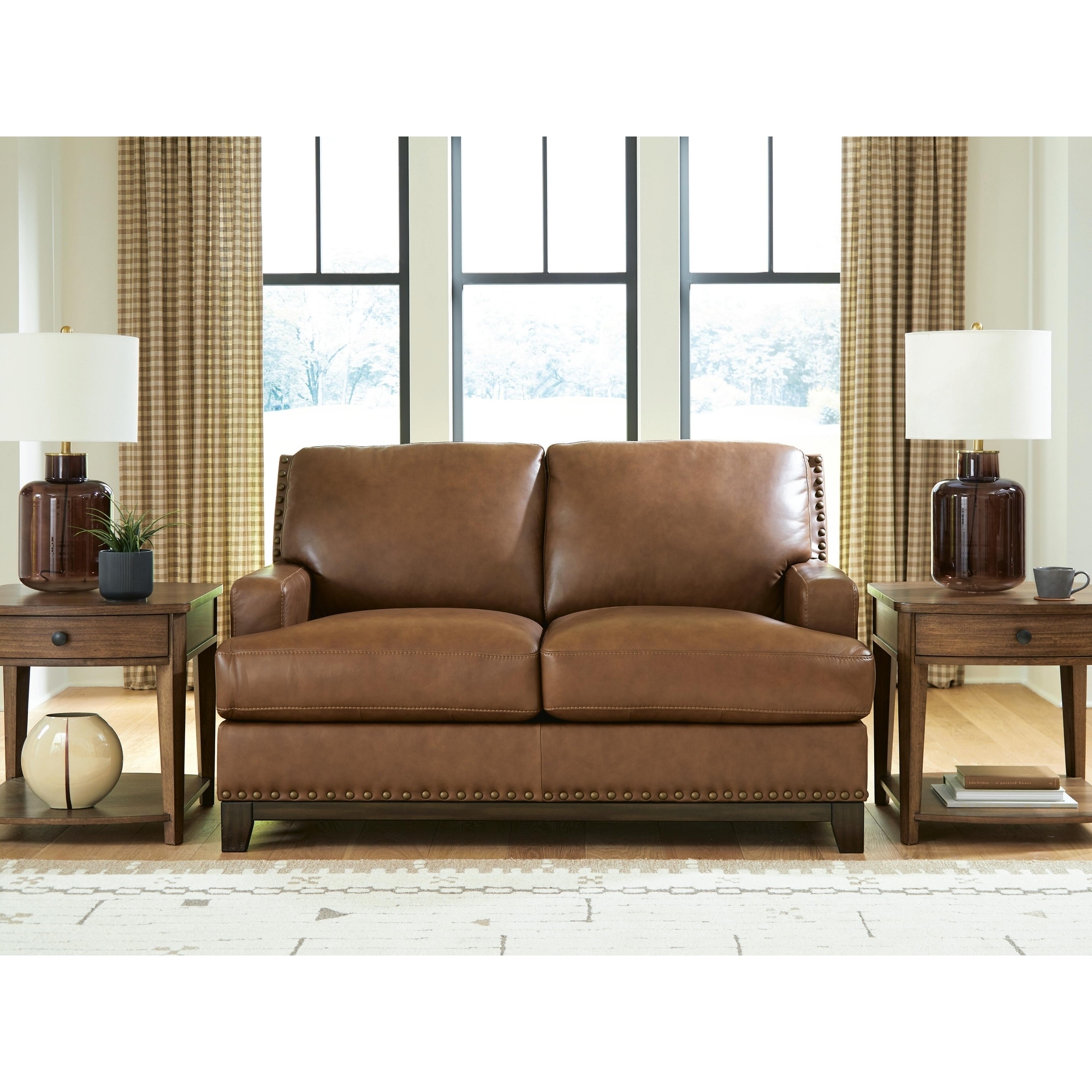 Signature Design by Ashley Brendola Brown Loveseat - 63" W x 41" D x 40" H