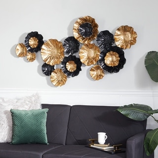 Gold Black Metal Contemporary Wall Decor On Sale Bed Bath Beyond