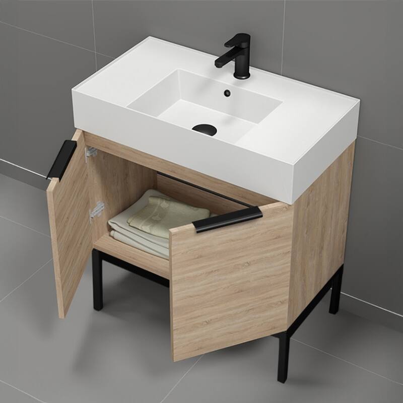 Nameeks Derin-3217-C Derin 32" Free Standing Single Basin Vanity Set