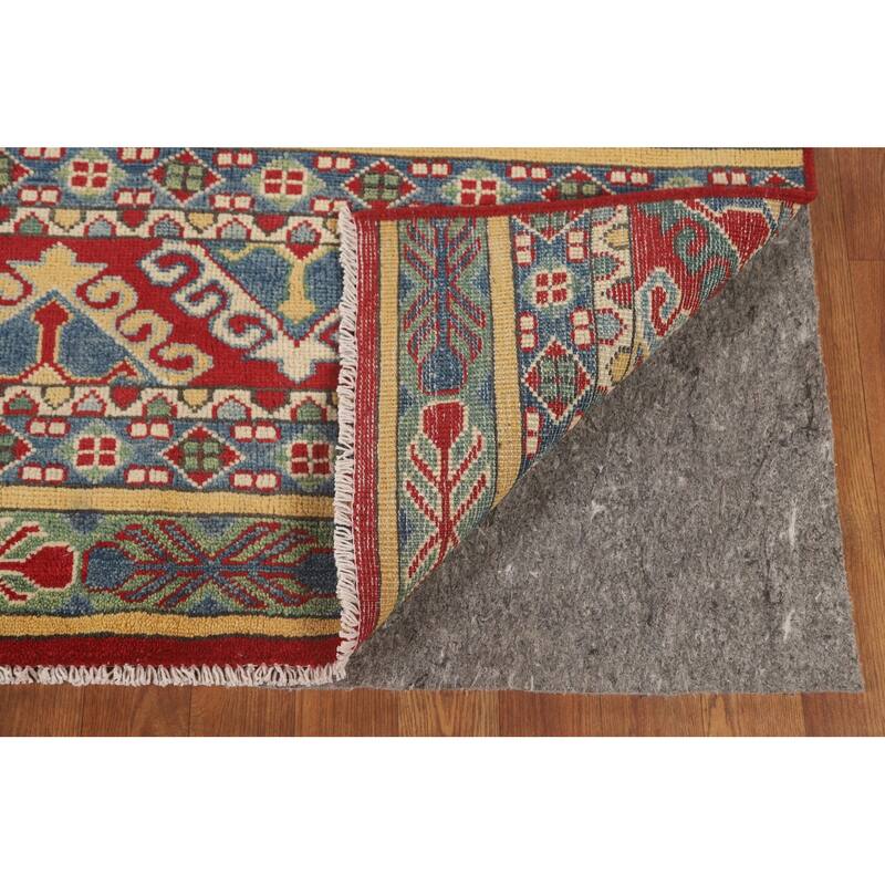 Striped Kazak Oriental Area Rug Wool Carpet - 7'11" x 10'3"