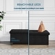 preview thumbnail 73 of 192, Empyrean Tuffted Folding Foot Rest Storage Ottoman Bench with Storage Bins