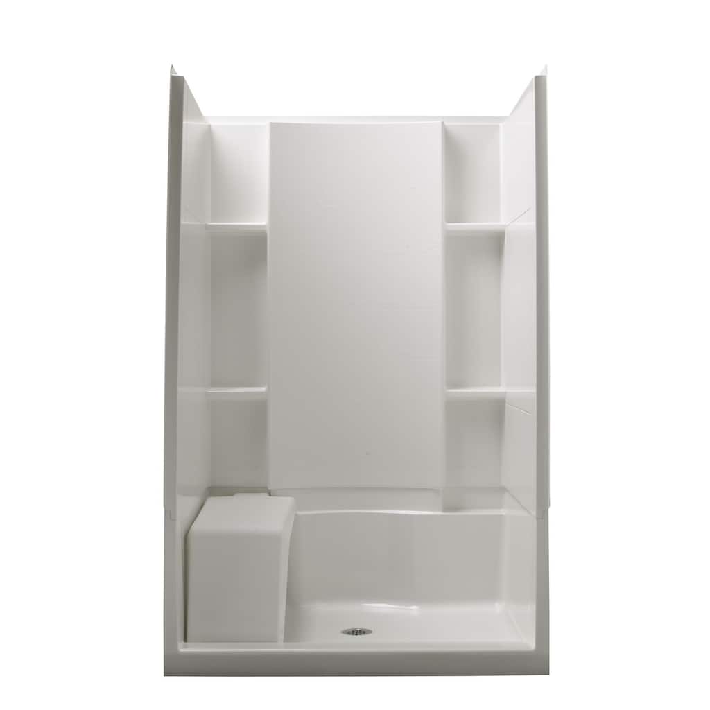Sterling Accord 48" x 37-1/4" x 76" Vikrell Shower with Drain Center