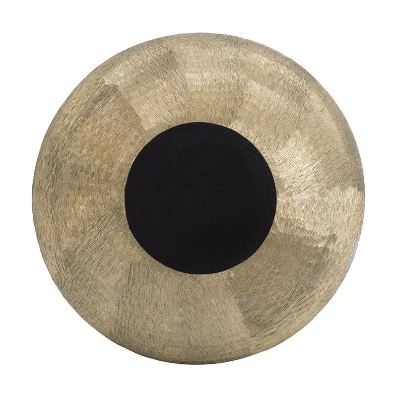 Set of Two Gold Aluminum Round Table Vases - 17.70