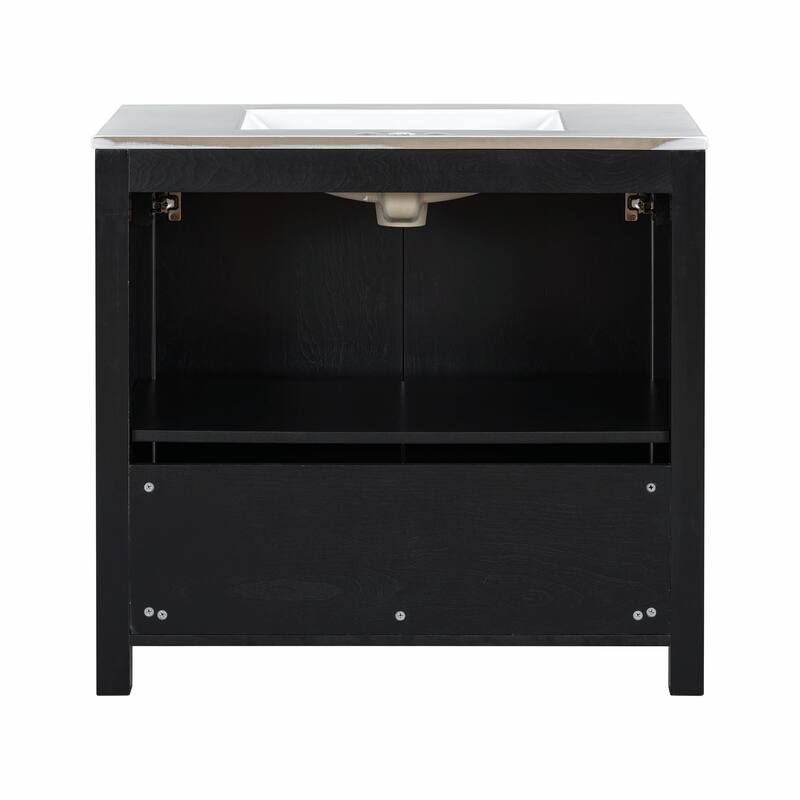36" Bathroom Vanity Organizer with Sink - Combo Cabinet Set & Storage