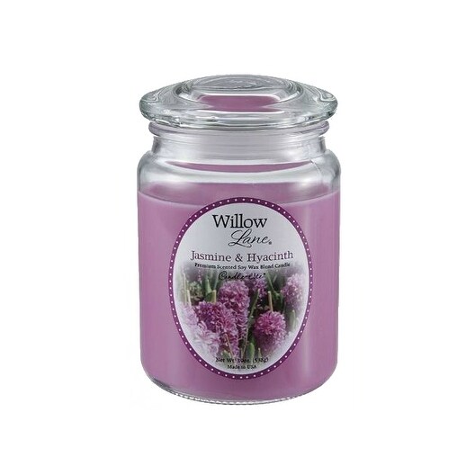 Candle Lite 1646622 Willow Lane Jasmine & Hyacinth Jar Candle, 19 Oz ...