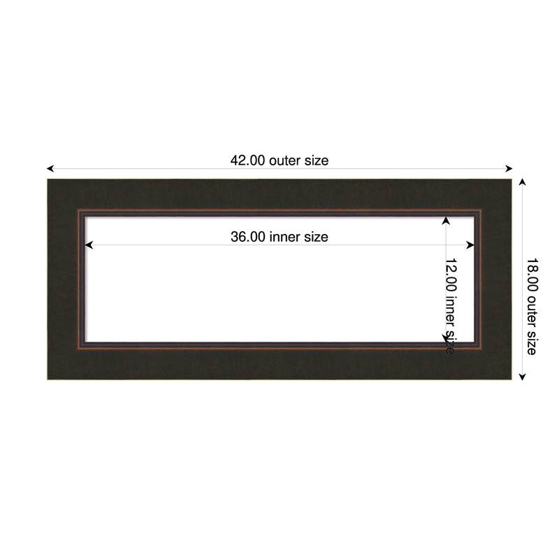Amanti Art Milano Bronze Framed Dry Erase Magnetic Board - 42 x 18 in