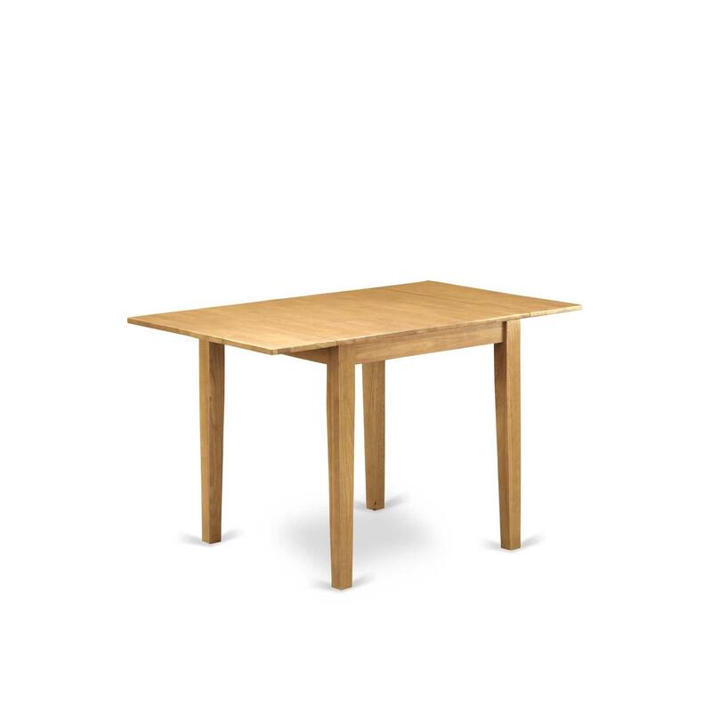 3-Piece Natural Brown Oak Finish Solid Wood Top Dining Table Set