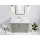 preview thumbnail 149 of 161, Willow Collection 48 in W x 22 in D x 36 in H Boston Single Bowl Sink Bathroom Vanity with Countertop 2"Empira White - Evergreen