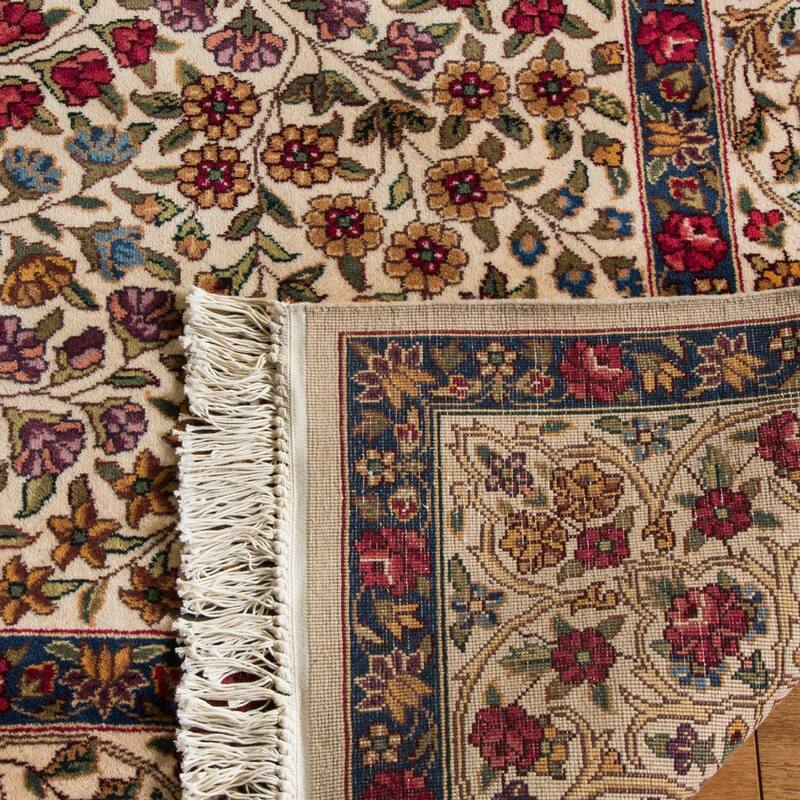 SAFAVIEH Royal Kerman Hand-Knotted Zipora Traditional Wool Rug - 6' x 9' - Ivory/Ivory - Rectangle