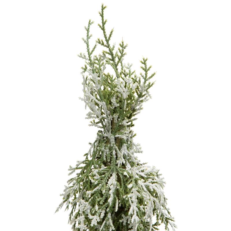Iced Cedar Pine Artificial Mini Christmas Tree - 22" - Unlit