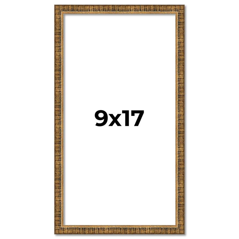 9x17 Frame Gold Solid Wood Picture Frame - Complete Modern Photo Frame