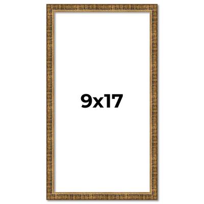 9x17 Frame Gold Solid Wood Picture Frame - Complete Modern Photo Frame