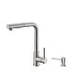 preview thumbnail 1 of 8, STYLISH Pull Down Kitchen Faucet + Soap Dispenser - Stainless Steel Finish Brushed Stainless Steel