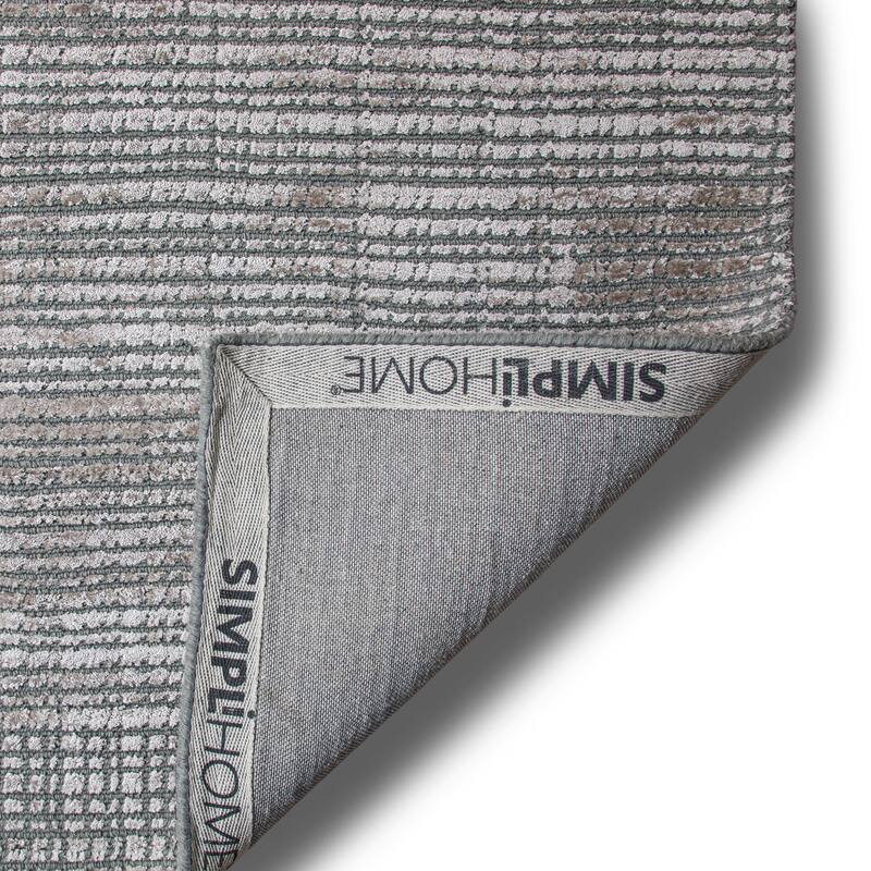 Wyndenhall Haddington 8 x 10 Area Rug Contemporary in Silver - 8 ft x 10 ft 96"d x 120"w x 0.6" h