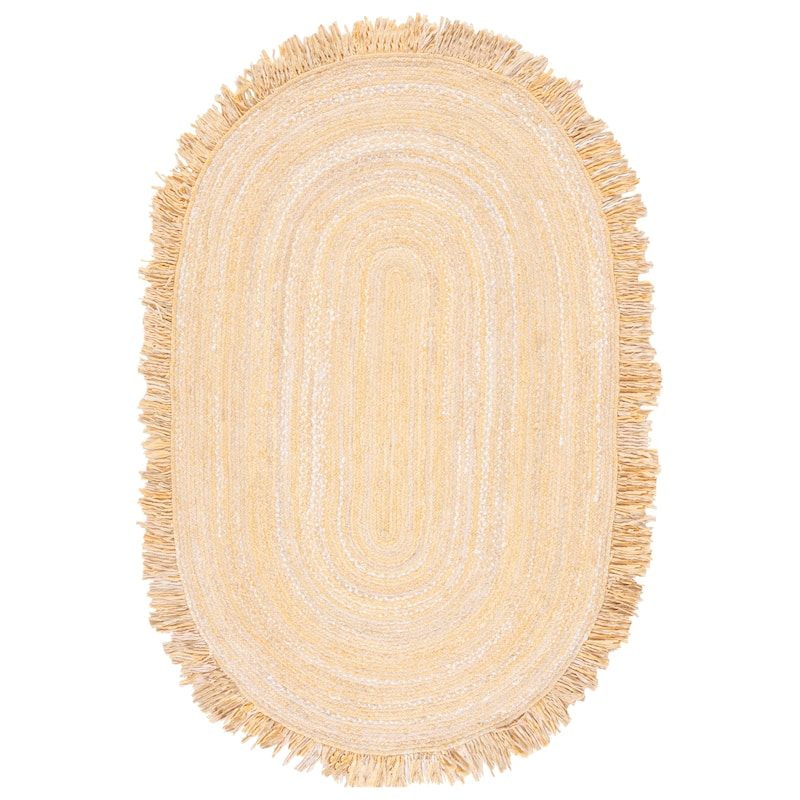 SAFAVIEH Handmade Braided Samya Country Cotton Rug with Fringe