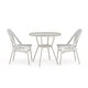preview thumbnail 22 of 29, Martha Stewart All Weather Woven Bistro Table and Chairs Set with Aluminum Frames - 19"W x 21.75"D x 35"H Gray & White/Gray Frame