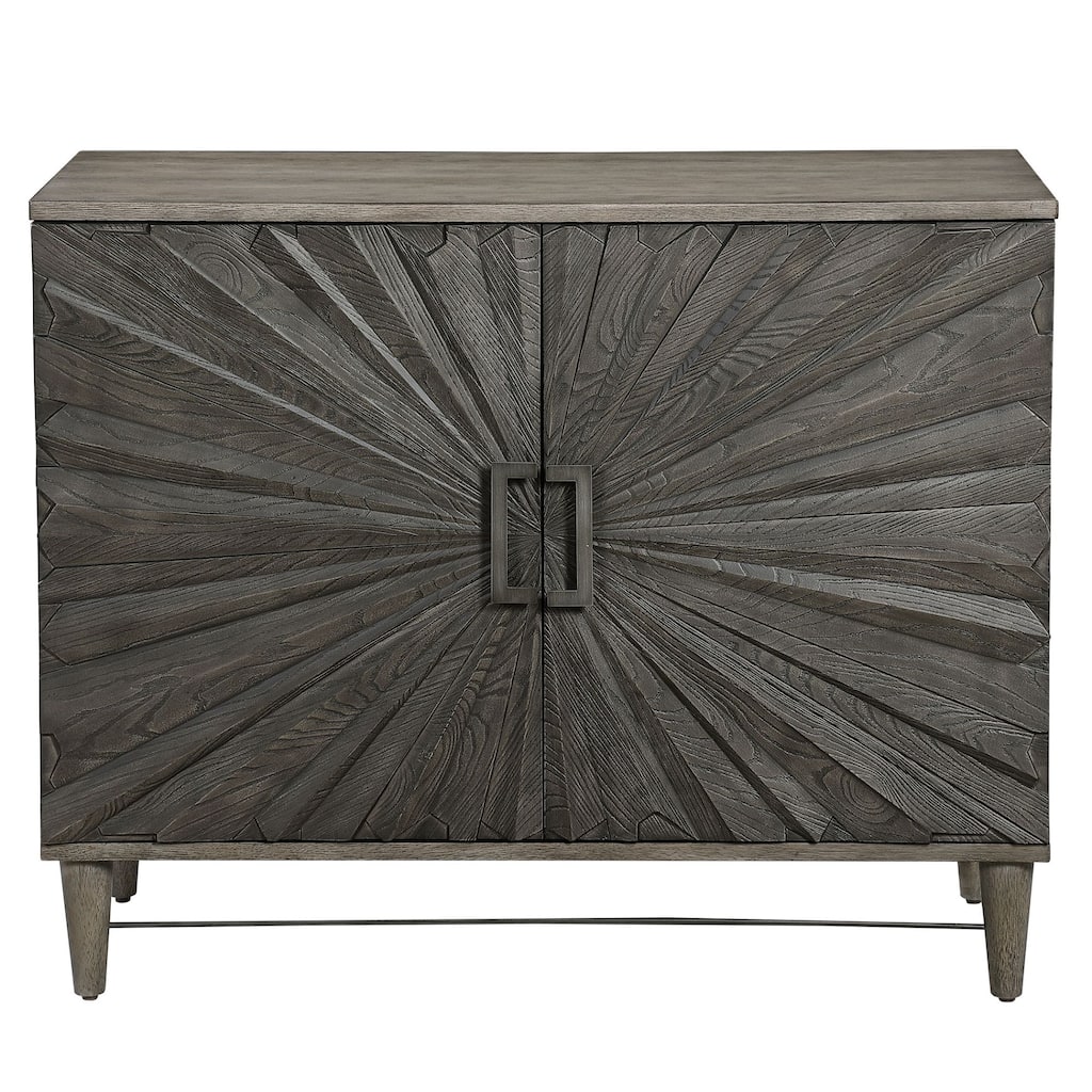 40" Charcoal Gray Contemporary Two Door Cabinet