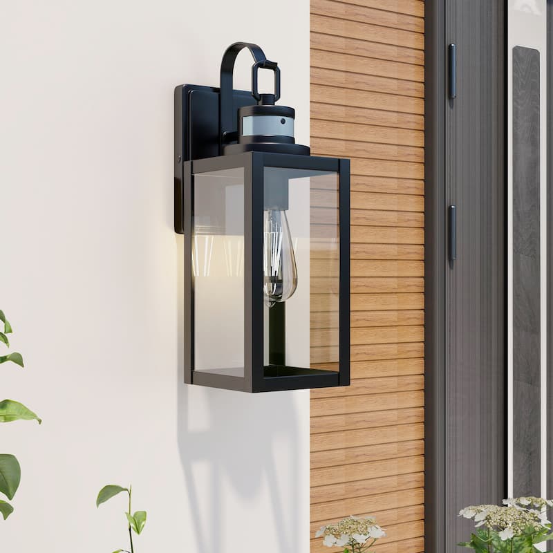 1-Light Motion Sensor Outdoor Wall Light - Matte Black
