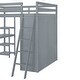 preview thumbnail 11 of 11, Lodge Design Full Size Loft Bed with Wardrobe and Desk,Solid Wood Design