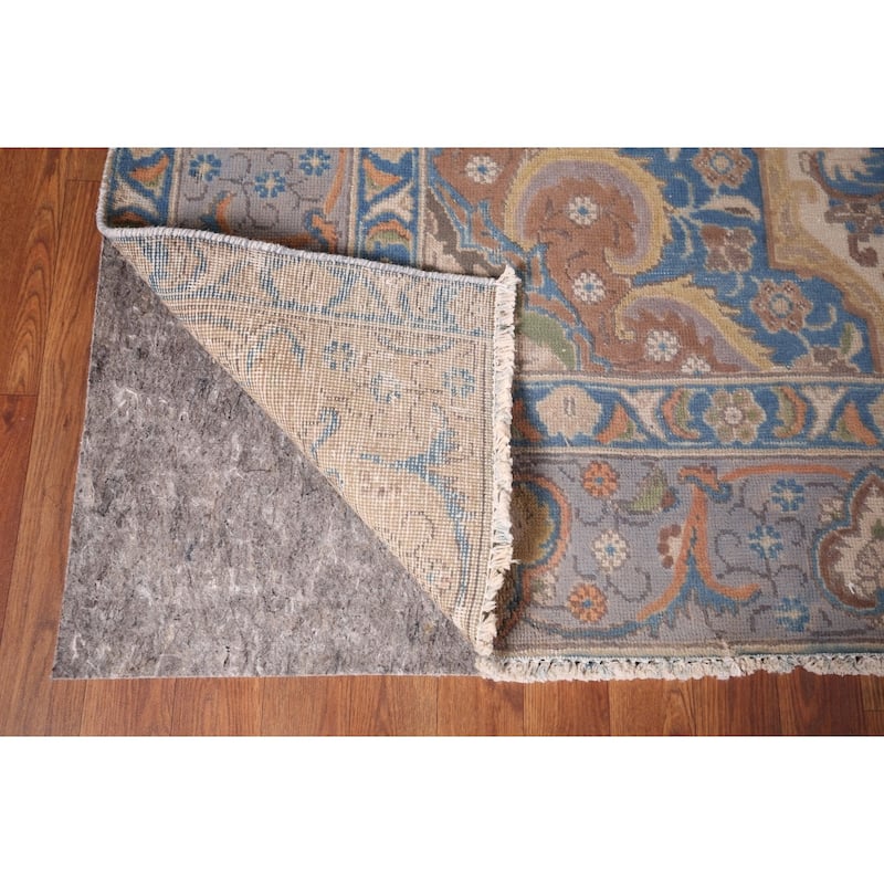 Blue Tabriz Persian Vintage Area Rug Handmade Living Room Wool Carpet - 8'0"x 11'7"