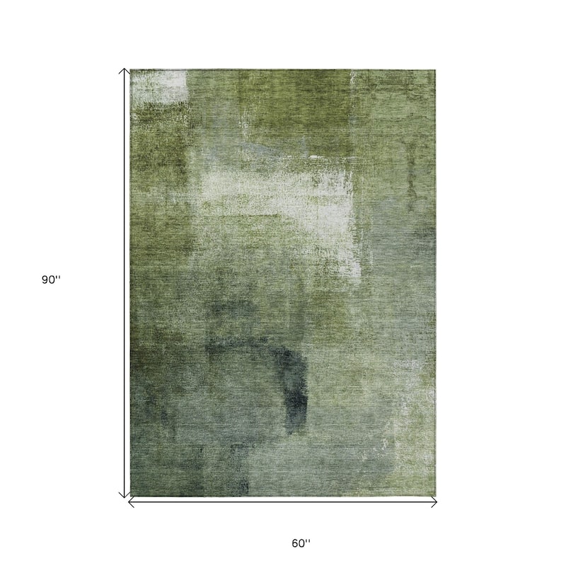 HomeRoots Abstract Transitional Rectangle Outdoor Rug